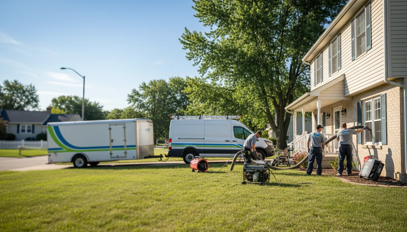 Flooded Basement Restoration And Cleanup With Repair in Mahomet, IL near me